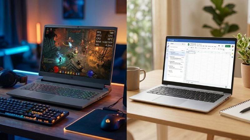 Gaming laptop vs Normal laptop