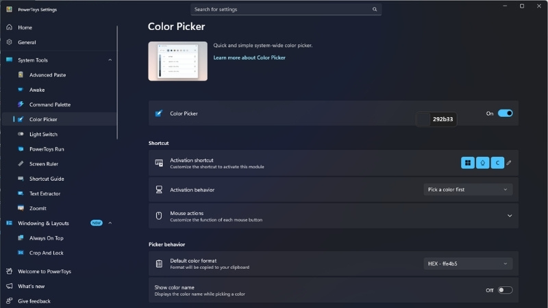 Microsoft PowerToys - Color Picker