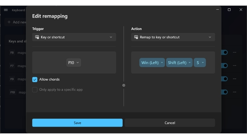 Microsoft PowerToys - Keyboard Manager
