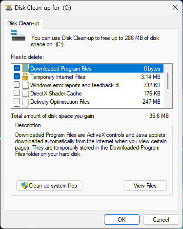 cleanmgr - Disk Cleanup