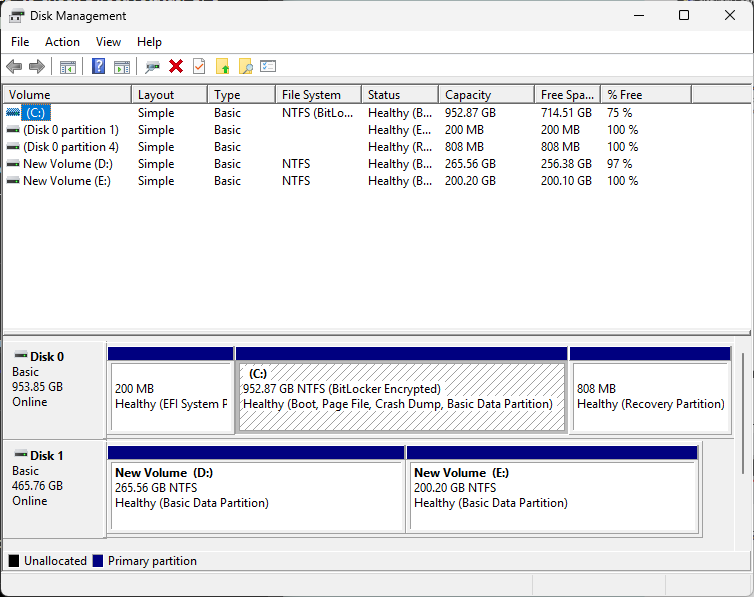 diskmgmt.msc - Disk Management